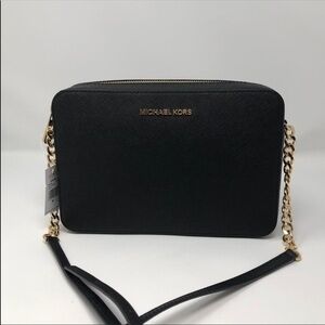 Michael Kors Jet Set leather large crossbody bag